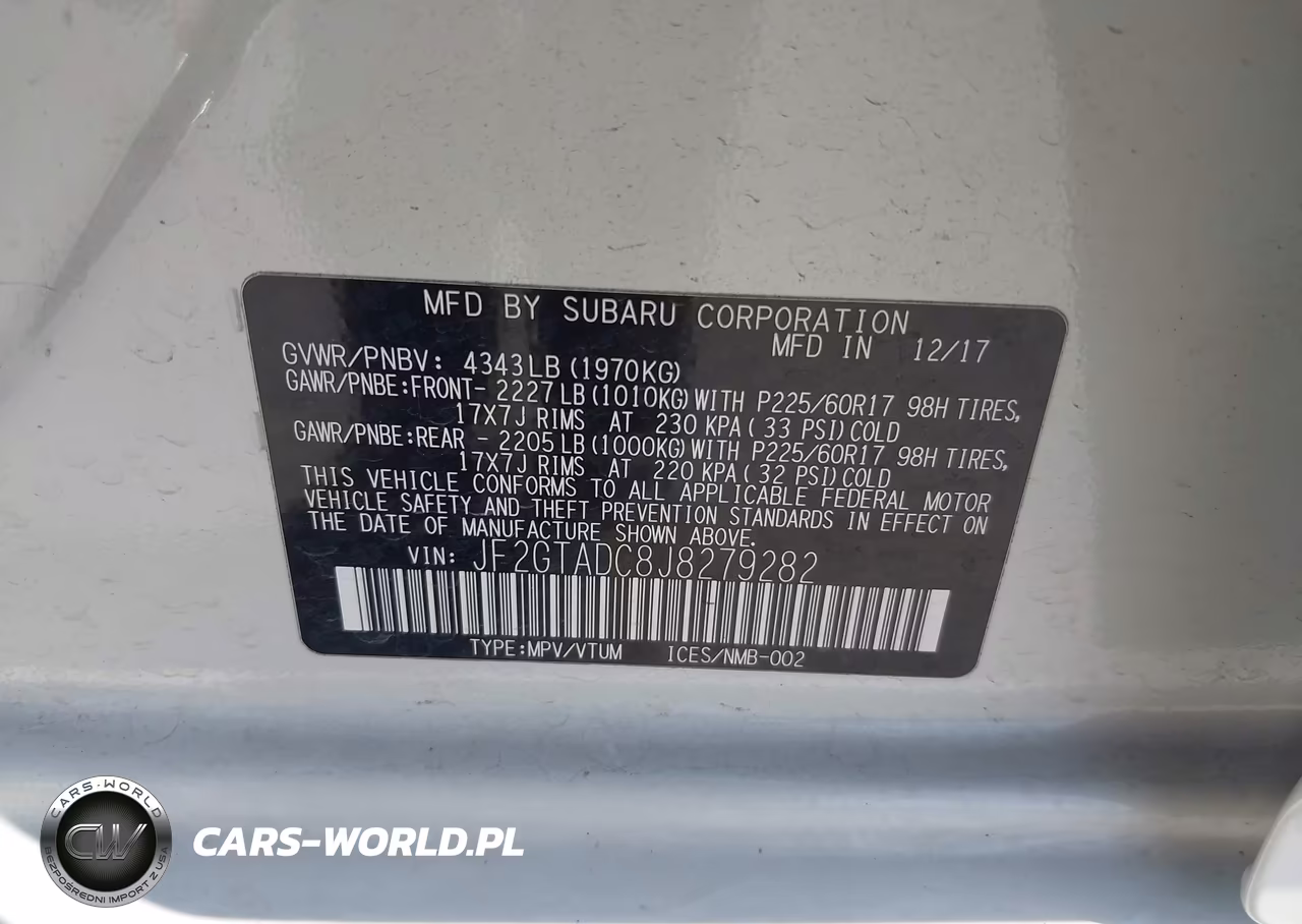 2018 Subaru Crosstrek 2.0I Premium VIN:JF2GTADC8J8279282 - 9