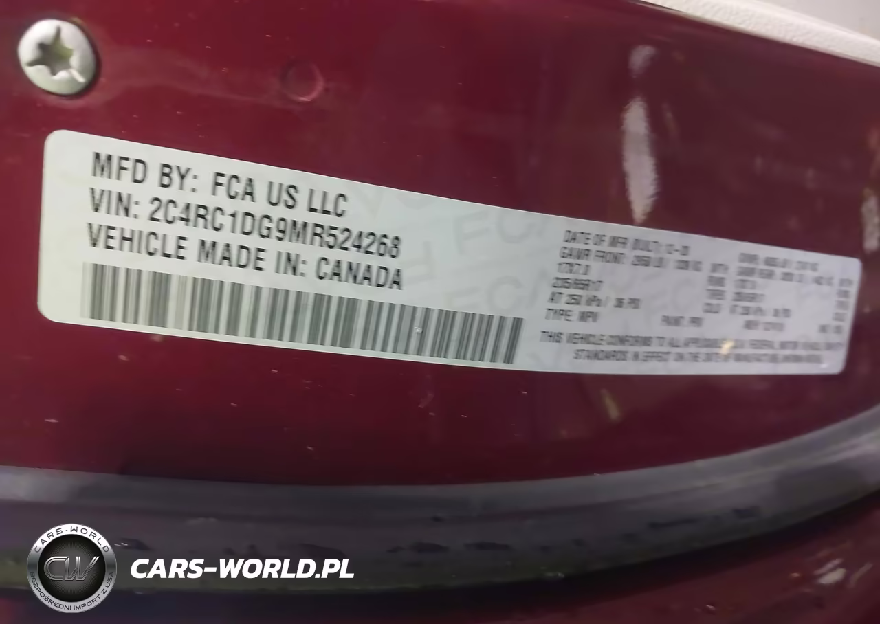 2021 Chrysler Voyager Lxi VIN:2C4RC1DG9MR524268 - 9