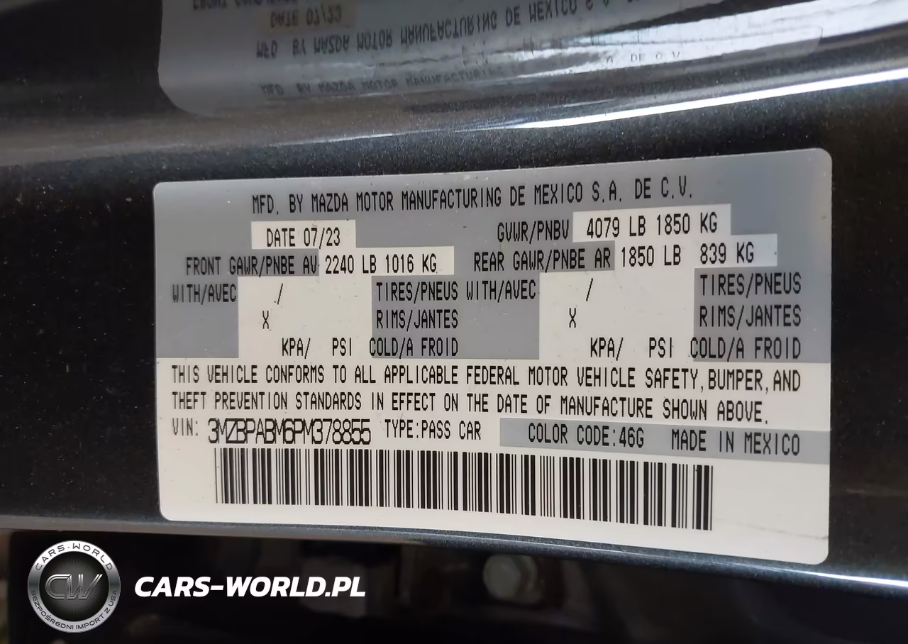 2023 Mazda Mazda3 2.5 S Select VIN:3MZBPABM6PM378855 - 9