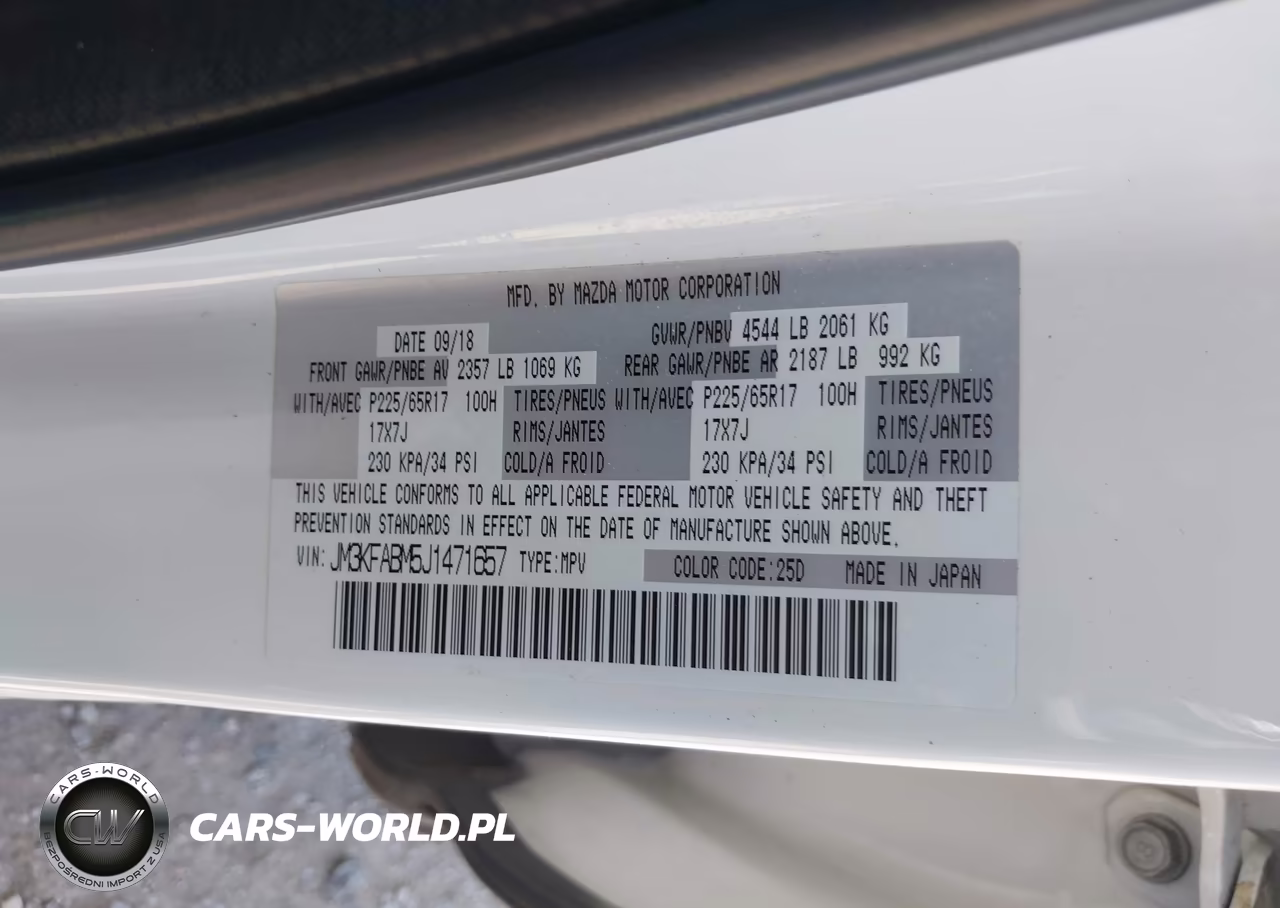2018 Mazda Cx-5 Sport VIN:JM3KFABM5J1471657 - 9