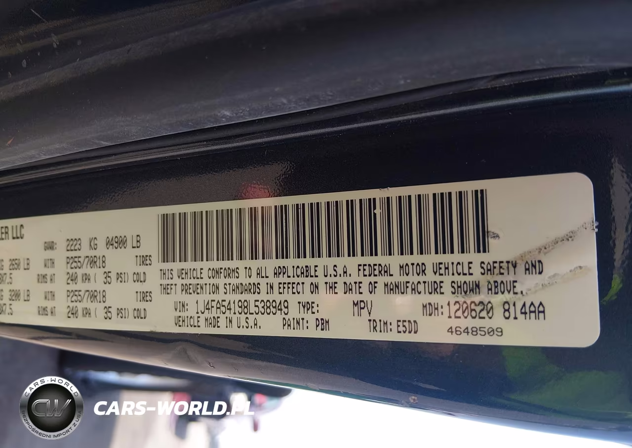2008 Jeep Wrangler Sahara VIN:1J4FA54198L538949 - 9