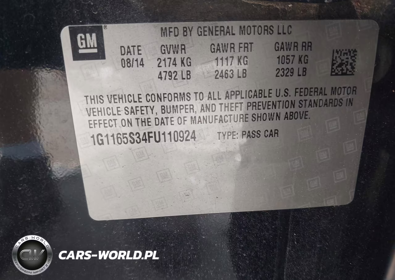 2015 Chevrolet Impala 2Lz VIN:1G1165S34FU110924 - 9