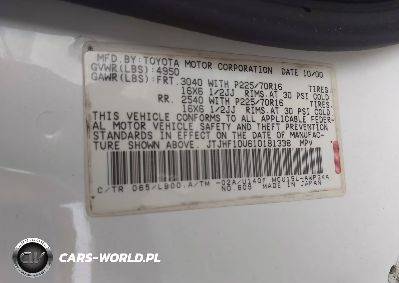 2001 Lexus Rx 300 VIN:JTJHF10U610181338 - 9