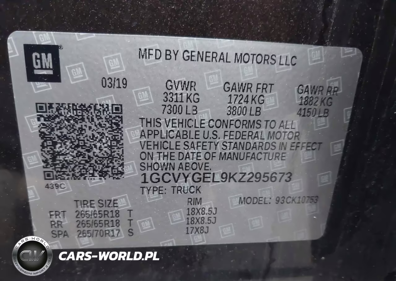 2019 Chevrolet Silverado 1500 Ltz VIN:1GCVYGEL9KZ295673 - 9