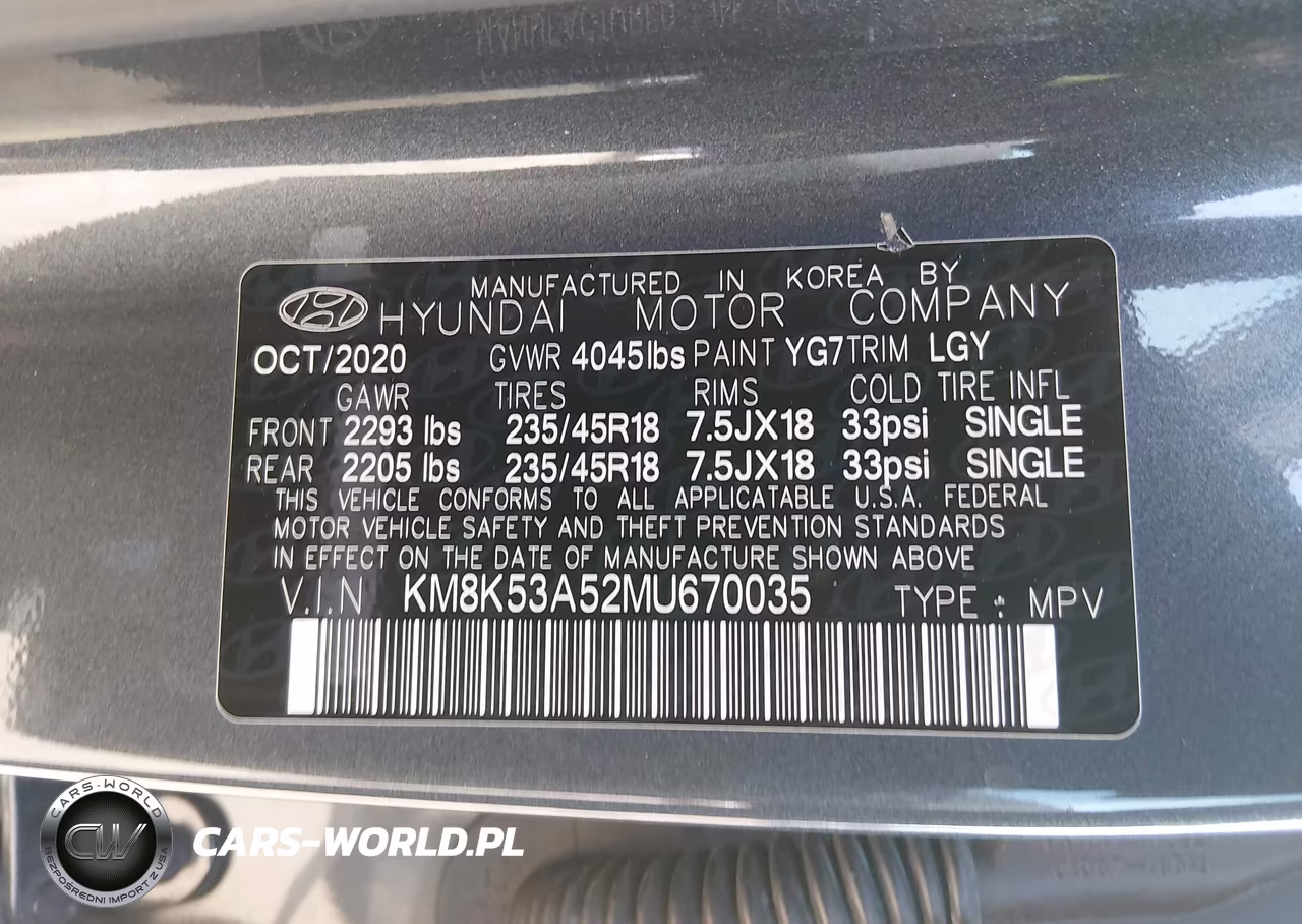 2021 Hyundai Kona Ultimate VIN:KM8K53A52MU670035 - 9