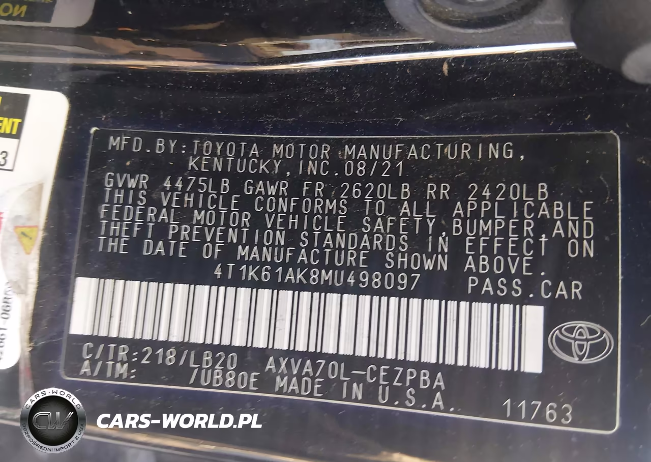 2021 Toyota Camry Xse VIN:4T1K61AK8MU498097 - 9