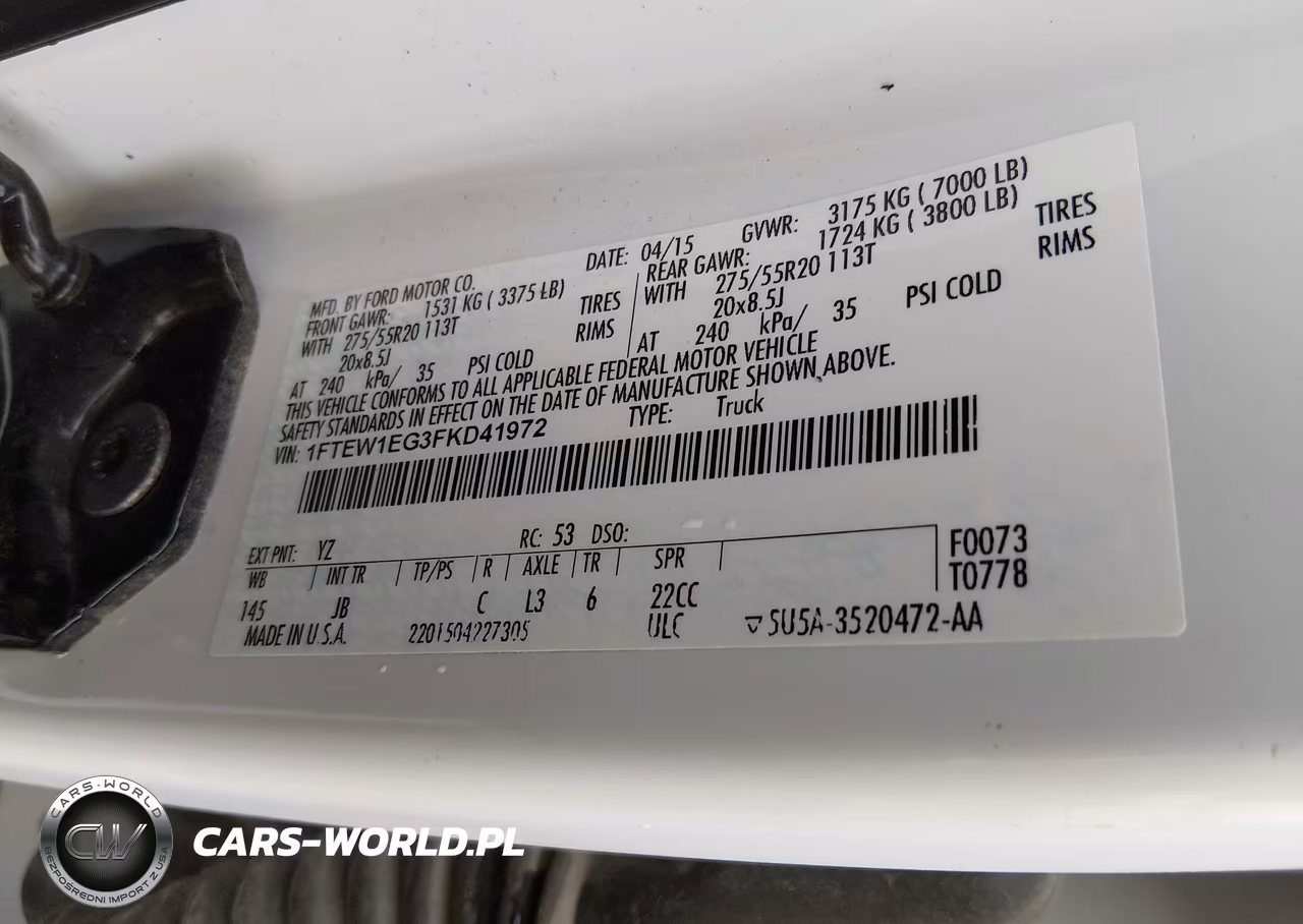 2015 Ford F-150 Xlt VIN:1FTEW1EG3FKD41972 - 9