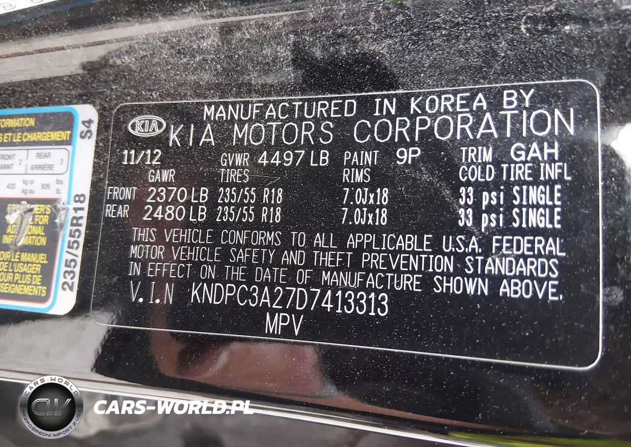 2013 Kia Sportage Ex VIN:KNDPC3A27D7413313 - 9