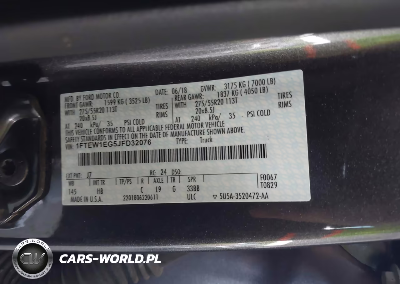 2018 Ford F-150 Lariat VIN:1FTEW1EG5JFD32076 - 9