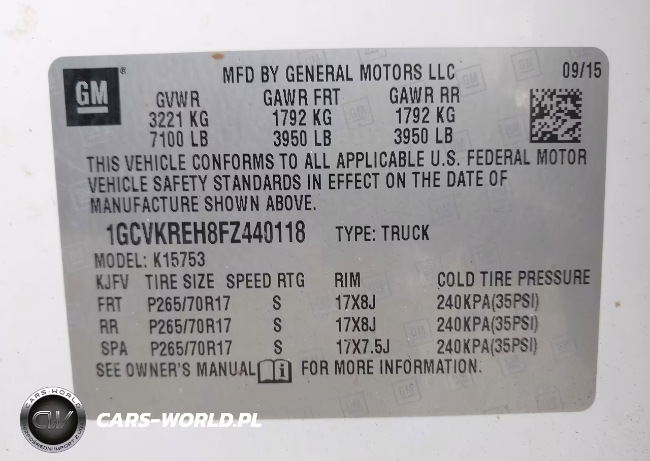 2015 Chevrolet Silverado 1500 Lt VIN:1GCVKREH8FZ440118 - 9
