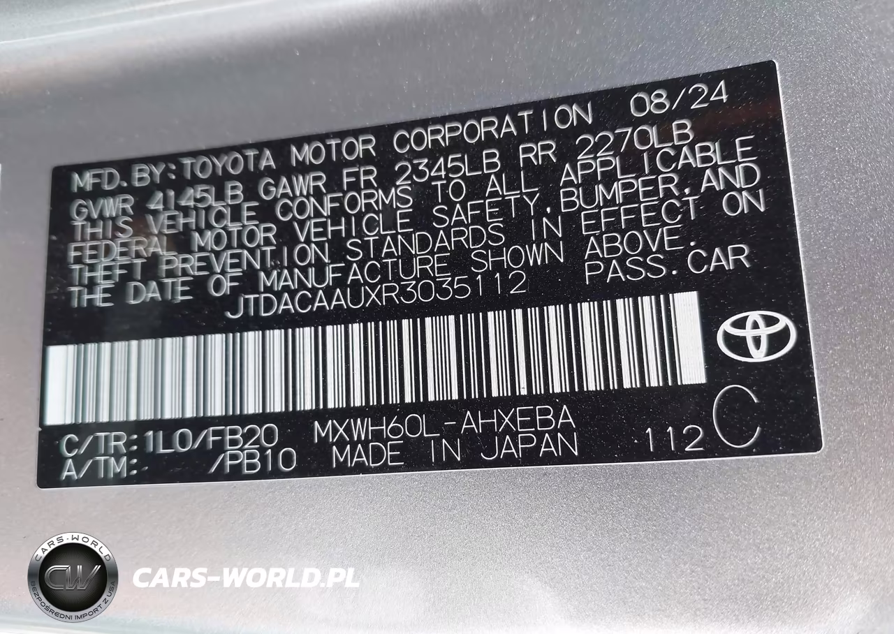 2024 Toyota Prius Le VIN:JTDACAAUXR3035112 - 9