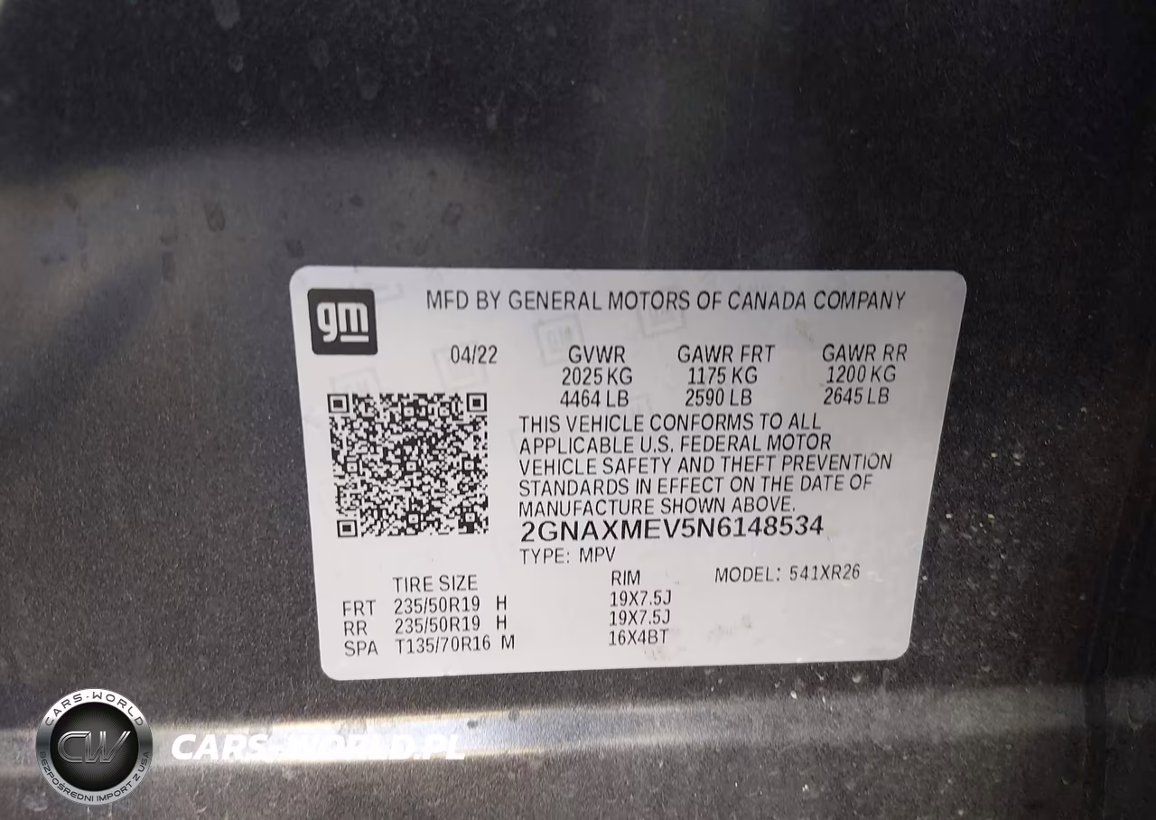2022 Chevrolet Equinox Fwd Rs VIN:2GNAXMEV5N6148534 - 9