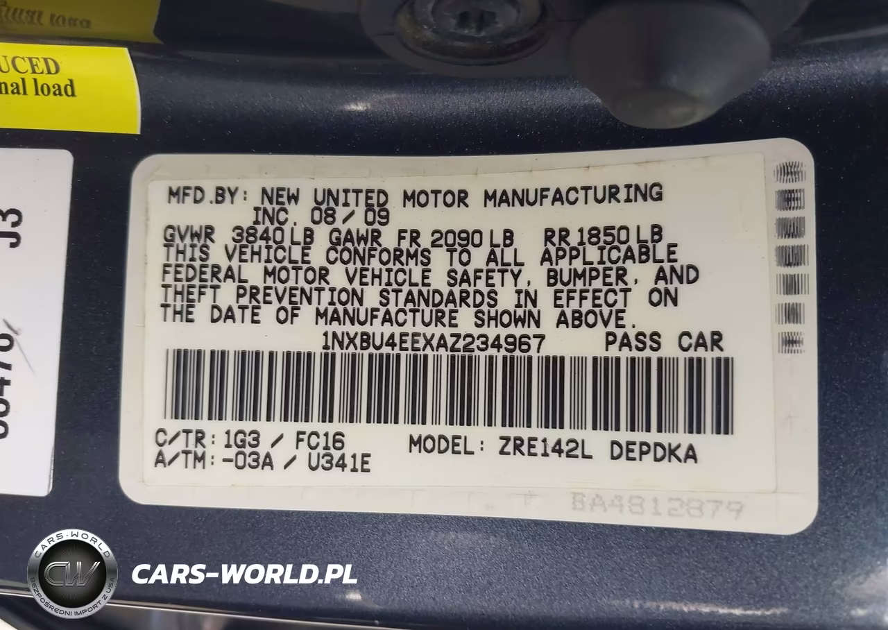 2010 Toyota Corolla Le VIN:1NXBU4EEXAZ234967 - 9