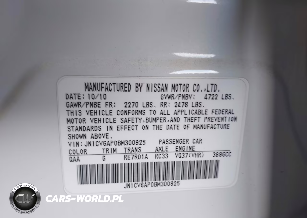 2011 Infiniti G37 Sport VIN:JN1CV6AP0BM300925 - 9