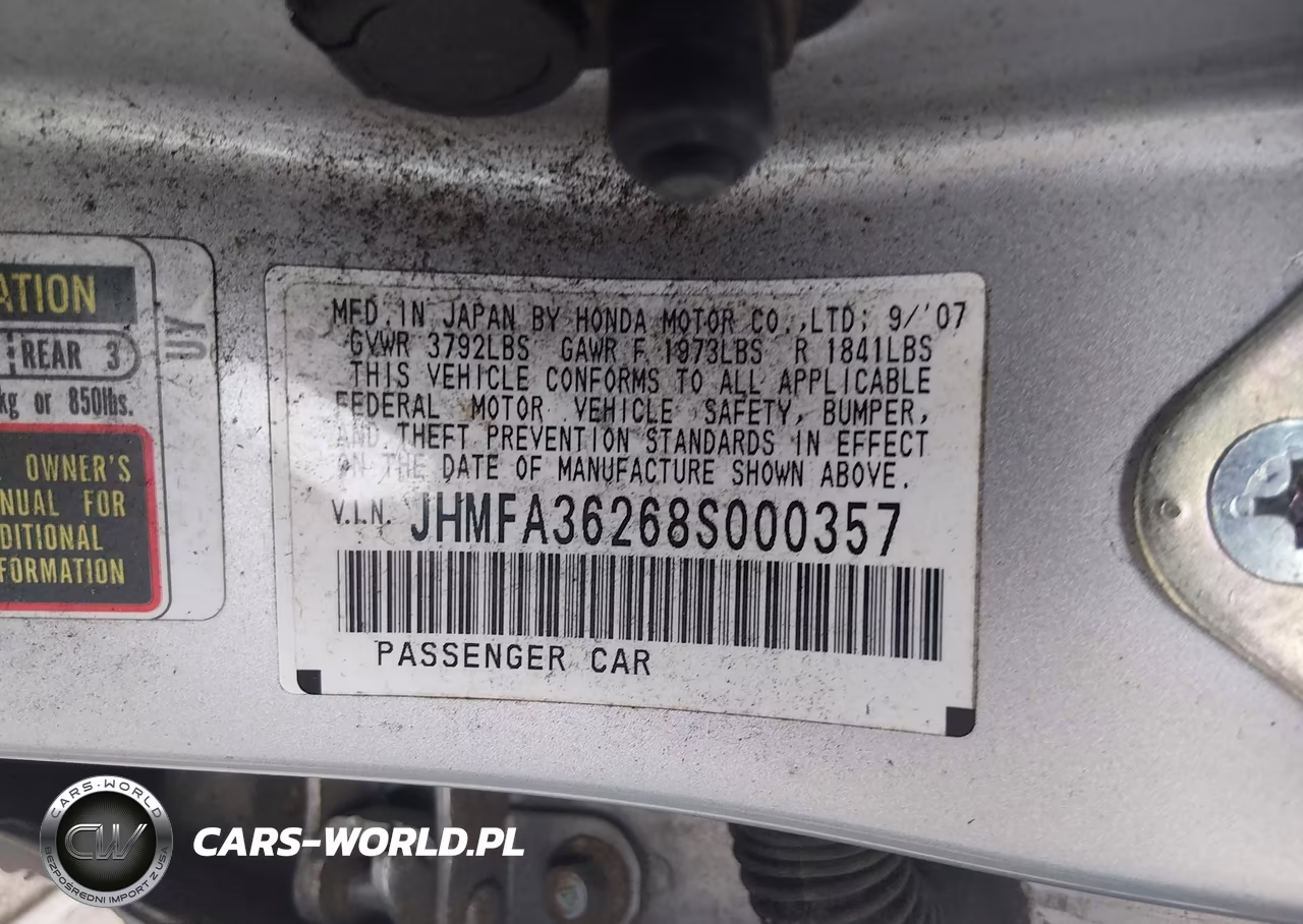 2008 Honda Civic Hybrid VIN:JHMFA36268S000357 - 9