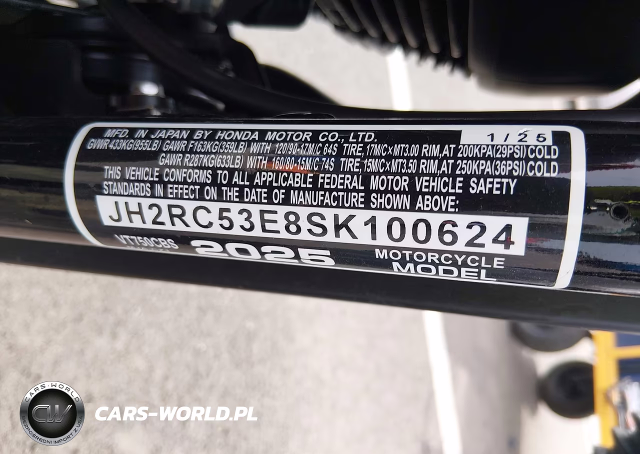 2025 Honda Vt750 C2B VIN:JH2RC53E8SK100624 - 10