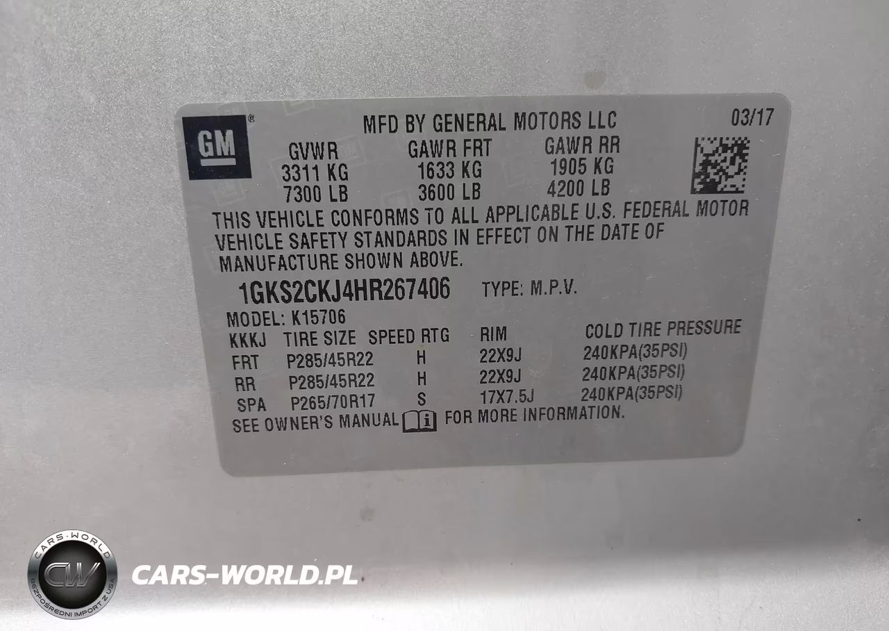 2017 GMC Yukon Denali VIN:1GKS2CKJ4HR267406 - 9