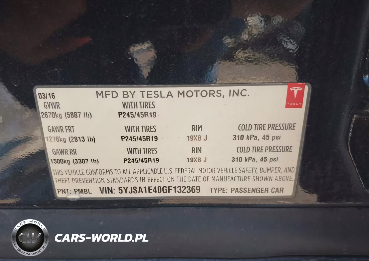 2016 Tesla Model S 90D-P100D-P85D-P90D VIN:5YJSA1E40GF132369 - 9
