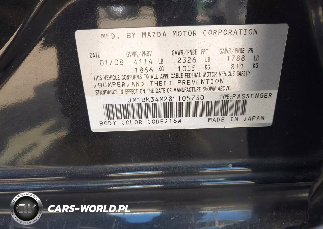 2008 Mazda Mazdaspeed3 Sport VIN:JM1BK34M281105730 - 9