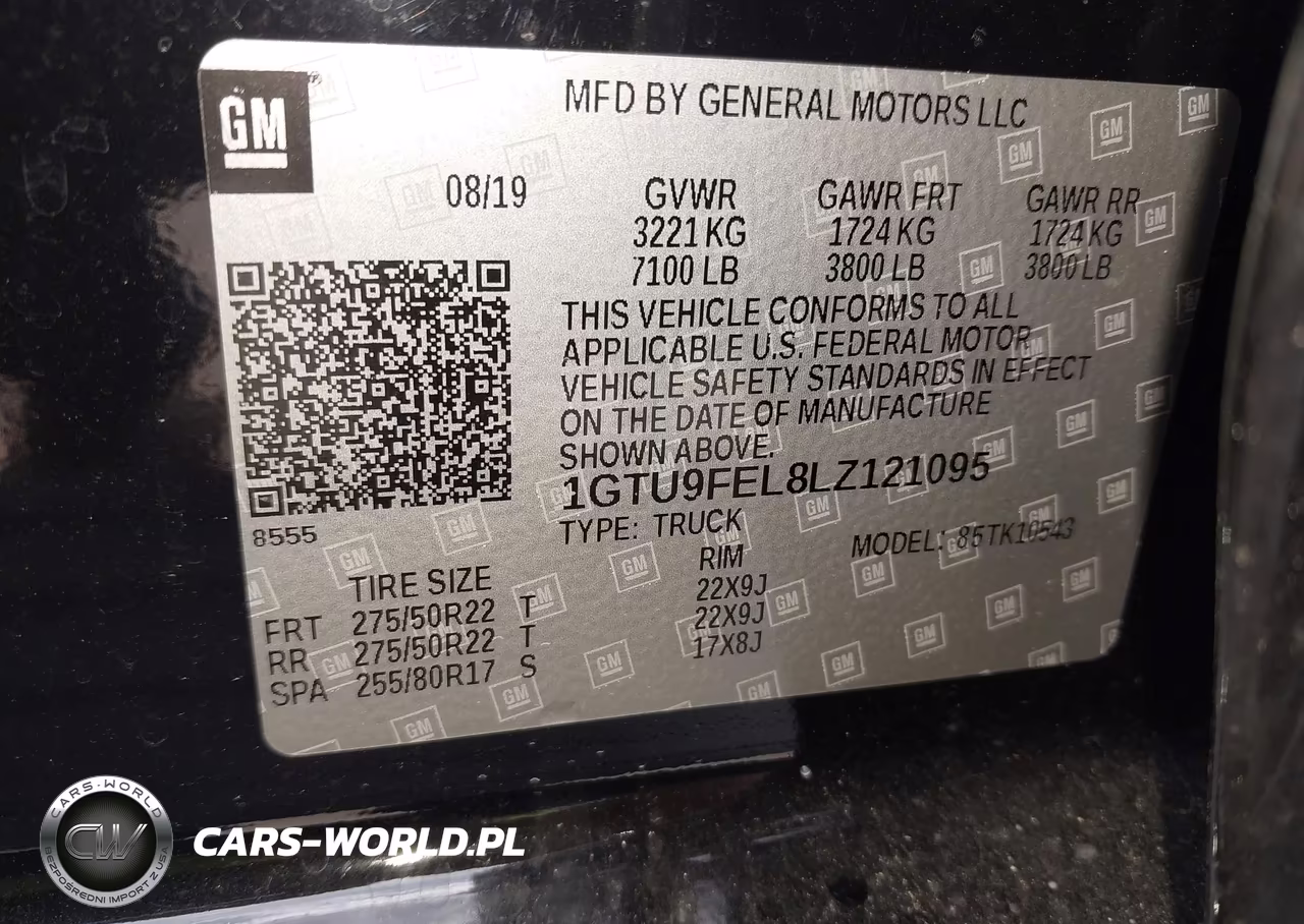 2020 GMC Sierra 1500 4Wd Short Box Denali VIN:1GTU9FEL8LZ121095 - 9