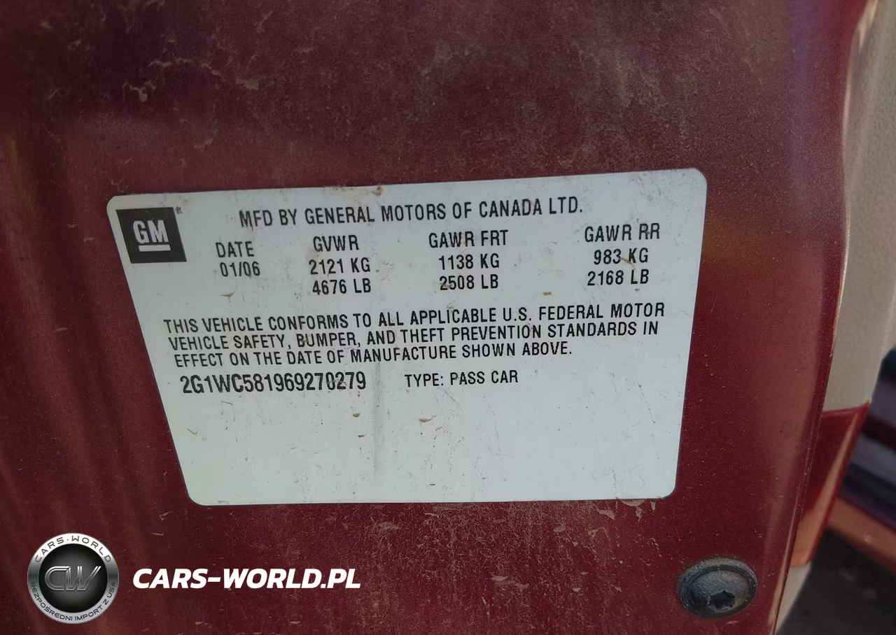 2006 Chevrolet Impala Lt VIN:2G1WC581969270279 - 9
