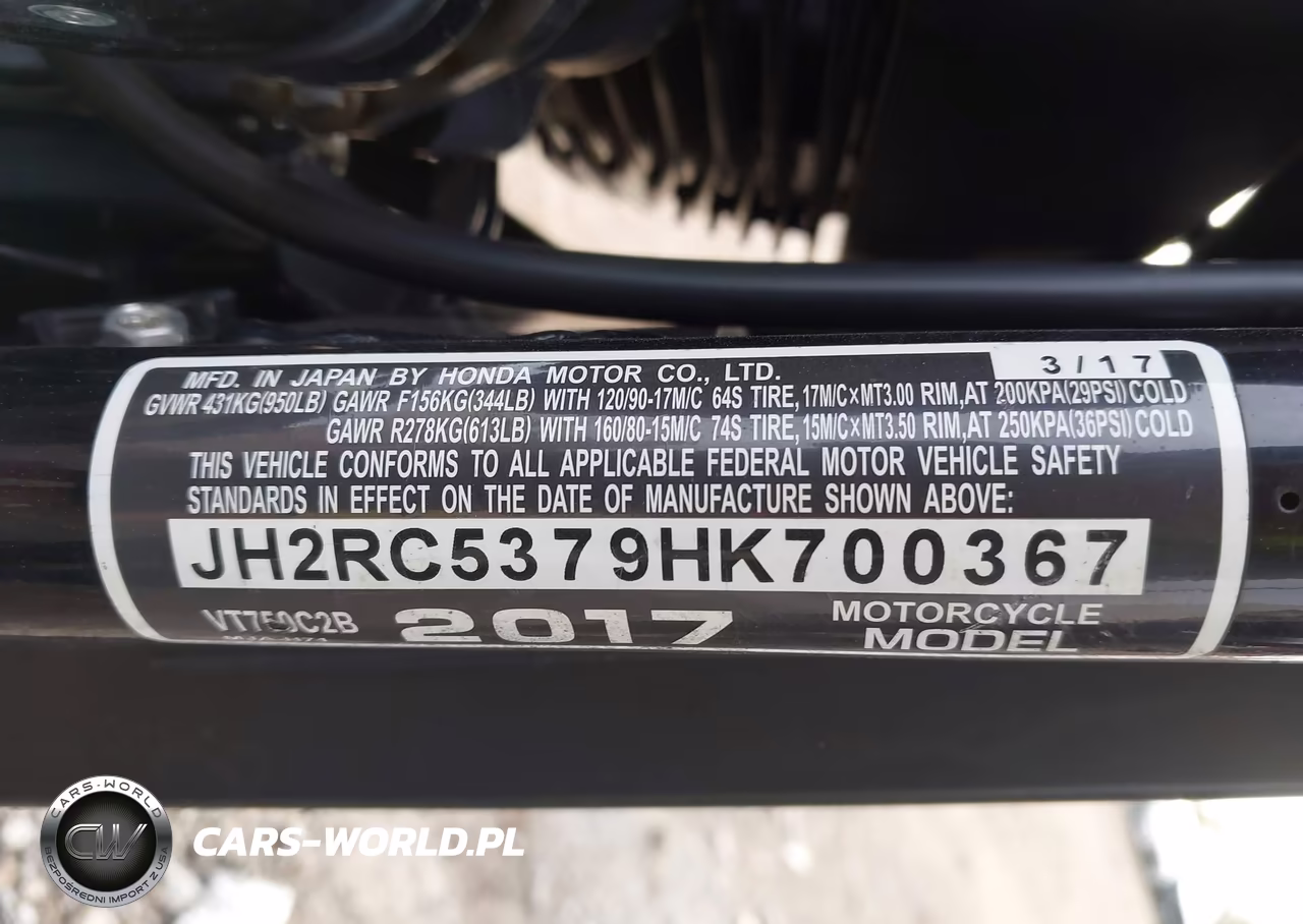 2017 Honda Vt750 C2B VIN:JH2RC5379HK700367 - 10