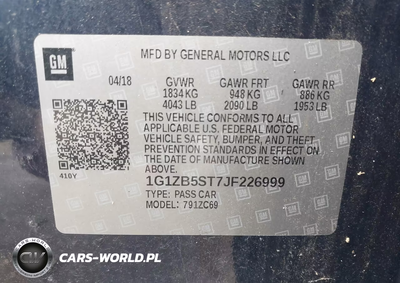 2018 Chevrolet Malibu 1Ls VIN:1G1ZB5ST7JF226999 - 9