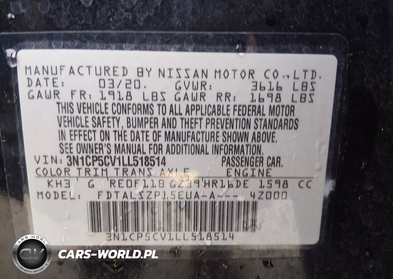 2020 Nissan Kicks Sv Xtronic Cvt VIN:3N1CP5CV1LL518514 - 9