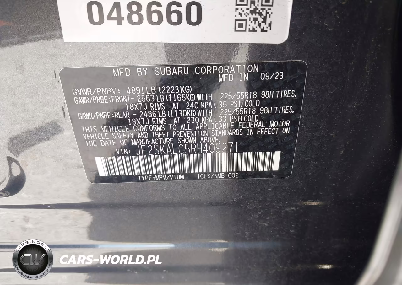 2024 Subaru Forester Limited VIN:JF2SKALC5RH409271 - 9