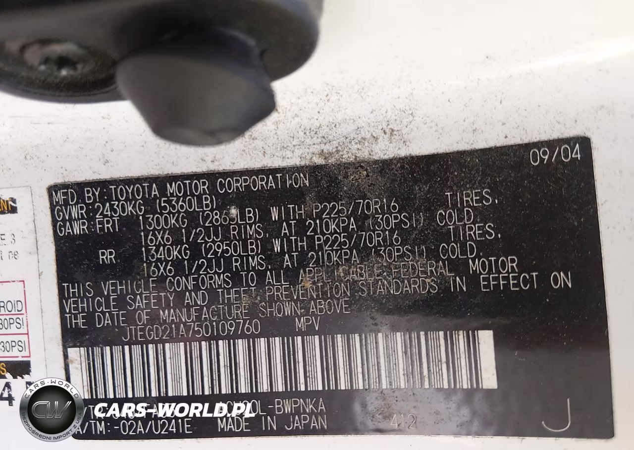2005 Toyota Highlander VIN:JTEGD21A750109760 - 9