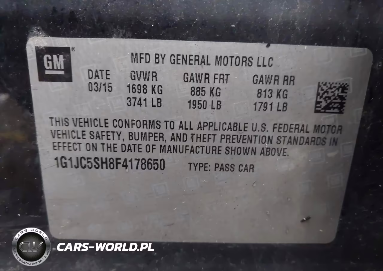 2015 Chevrolet Sonic Lt Auto VIN:1G1JC5SH8F4178650 - 9