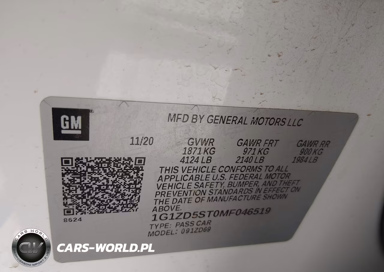 2021 Chevrolet Malibu Fwd Lt VIN:1G1ZD5ST0MF046519 - 9