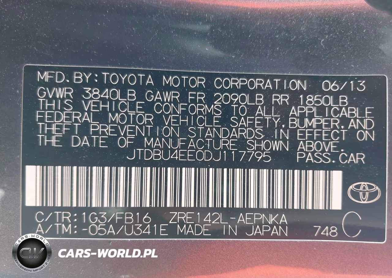 2013 Toyota Corolla Le VIN:JTDBU4EE0DJ117795 - 9