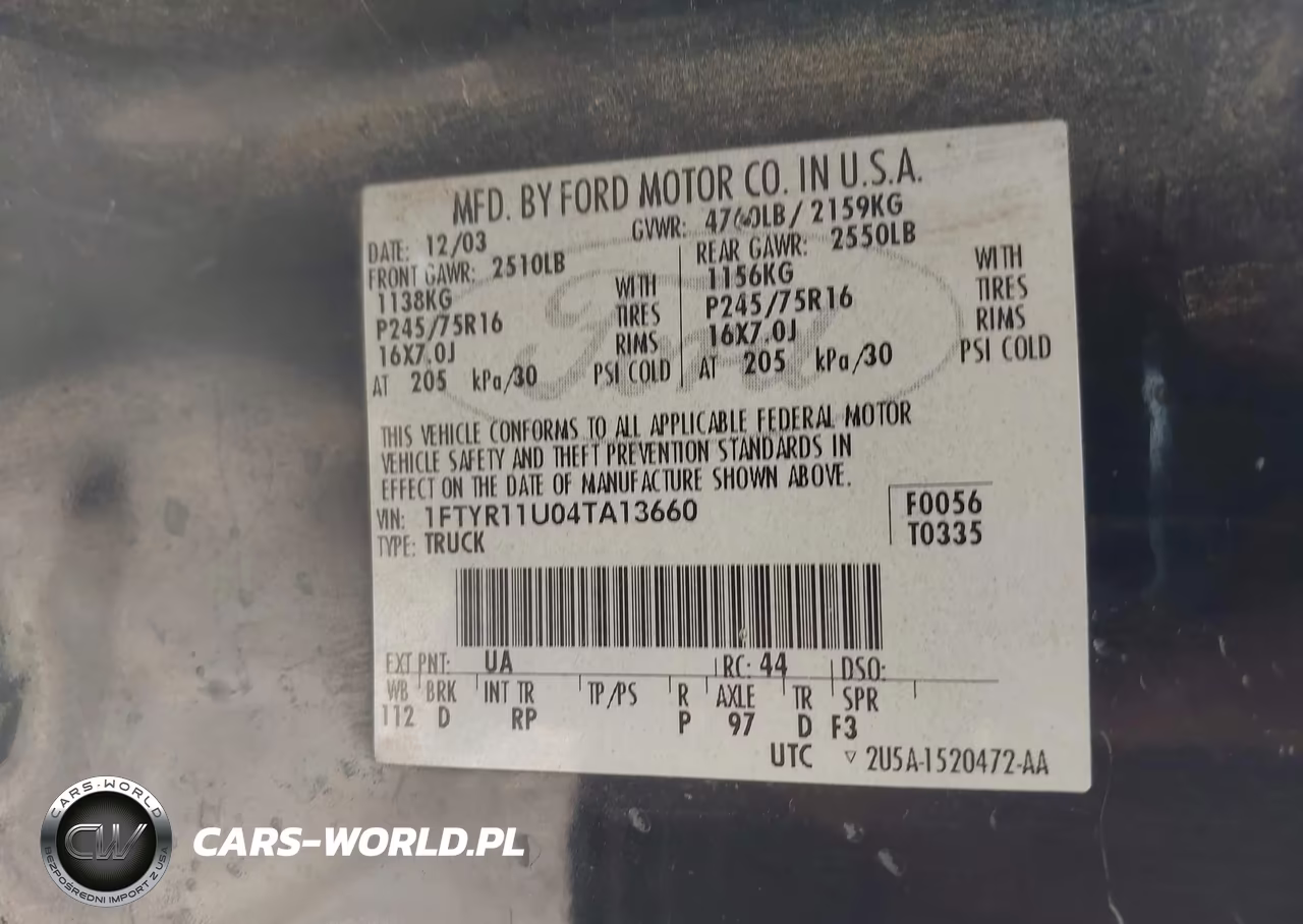 2004 Ford Ranger Edge VIN:1FTYR11U04TA13660 - 9