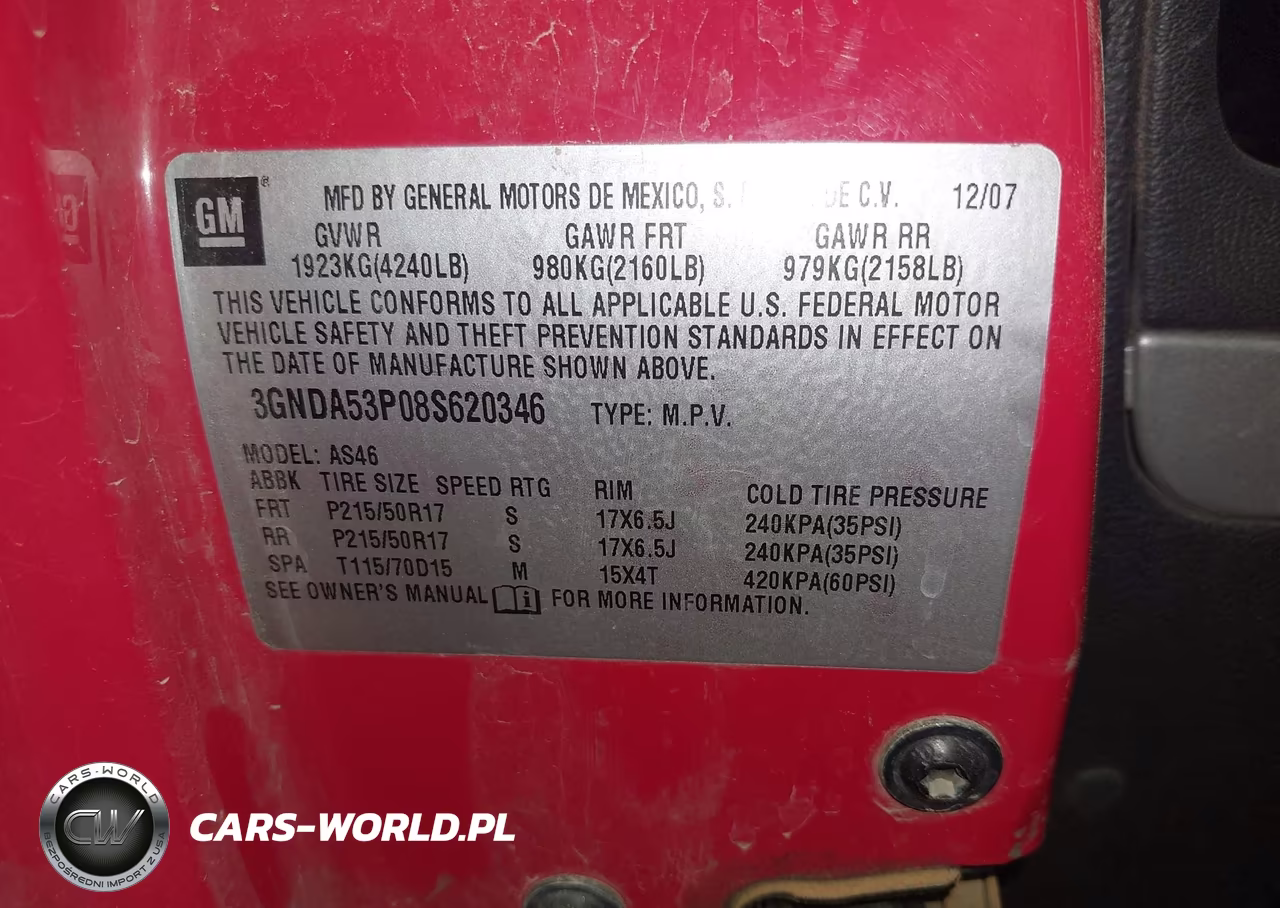 2008 Chevrolet Hhr Lt VIN:3GNDA53P08S620346 - 9