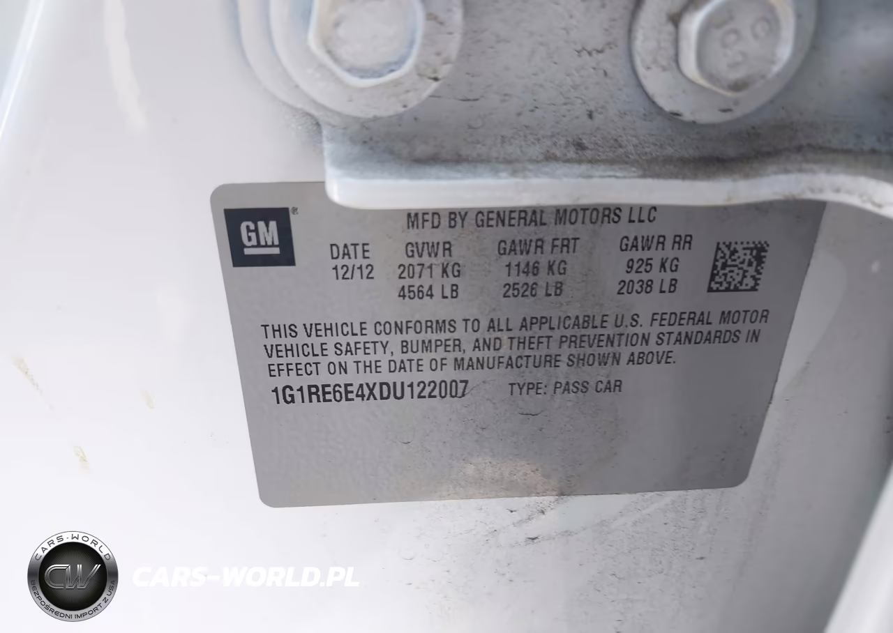 2013 Chevrolet Volt VIN:1G1RE6E4XDU122007 - 9