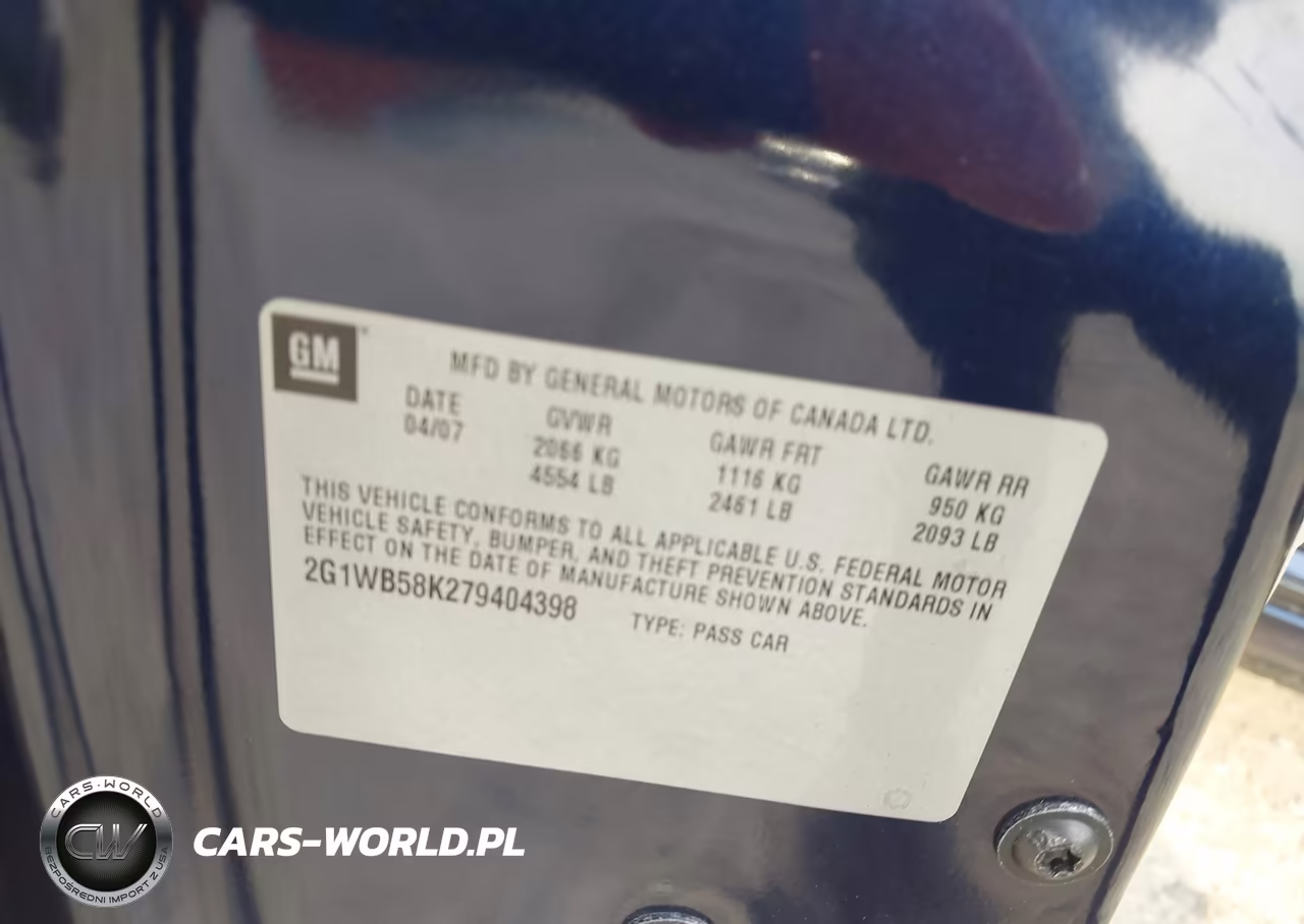 2007 Chevrolet Impala Ls VIN:2G1WB58K279404398 - 9