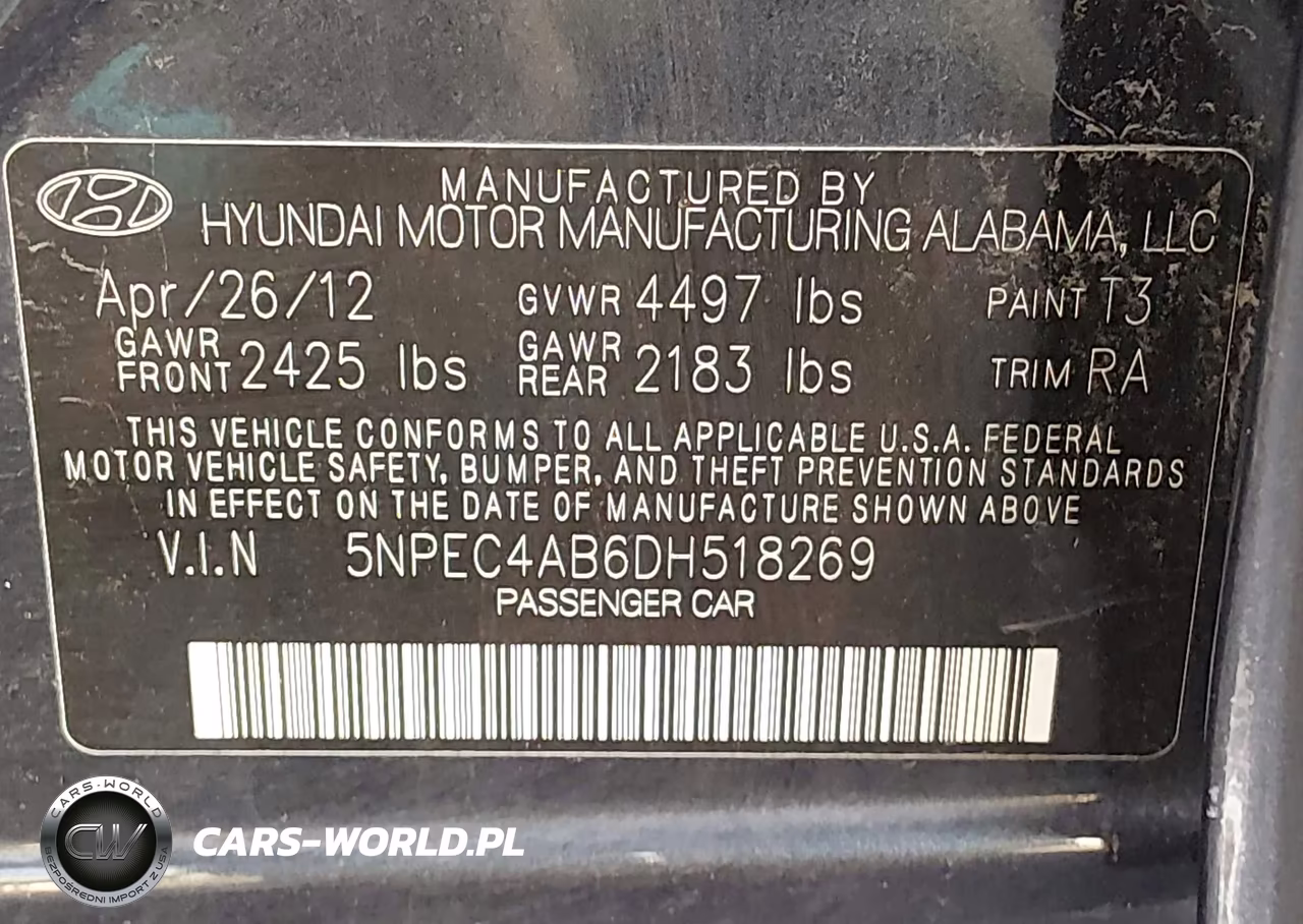 2013 Hyundai Sonata Limited 2.0T VIN:5NPEC4AB6DH518269 - 9