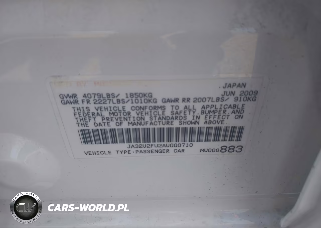 2010 Mitsubishi Lancer Es VIN:JA32U2FU2AU000710 - 9