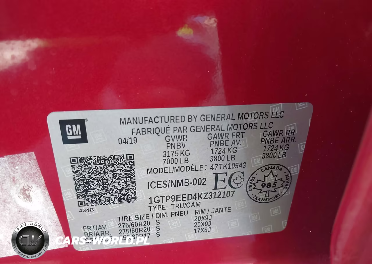 2019 GMC Sierra 1500 At4 VIN:1GTP9EED4KZ312107 - 9