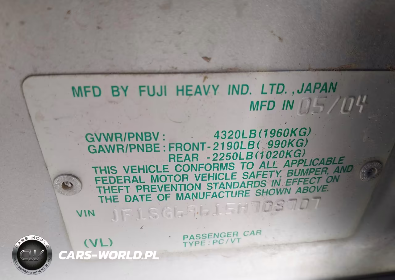 2005 Subaru Forester 2.5Xt VIN:JF1SG69615H708707 - 9