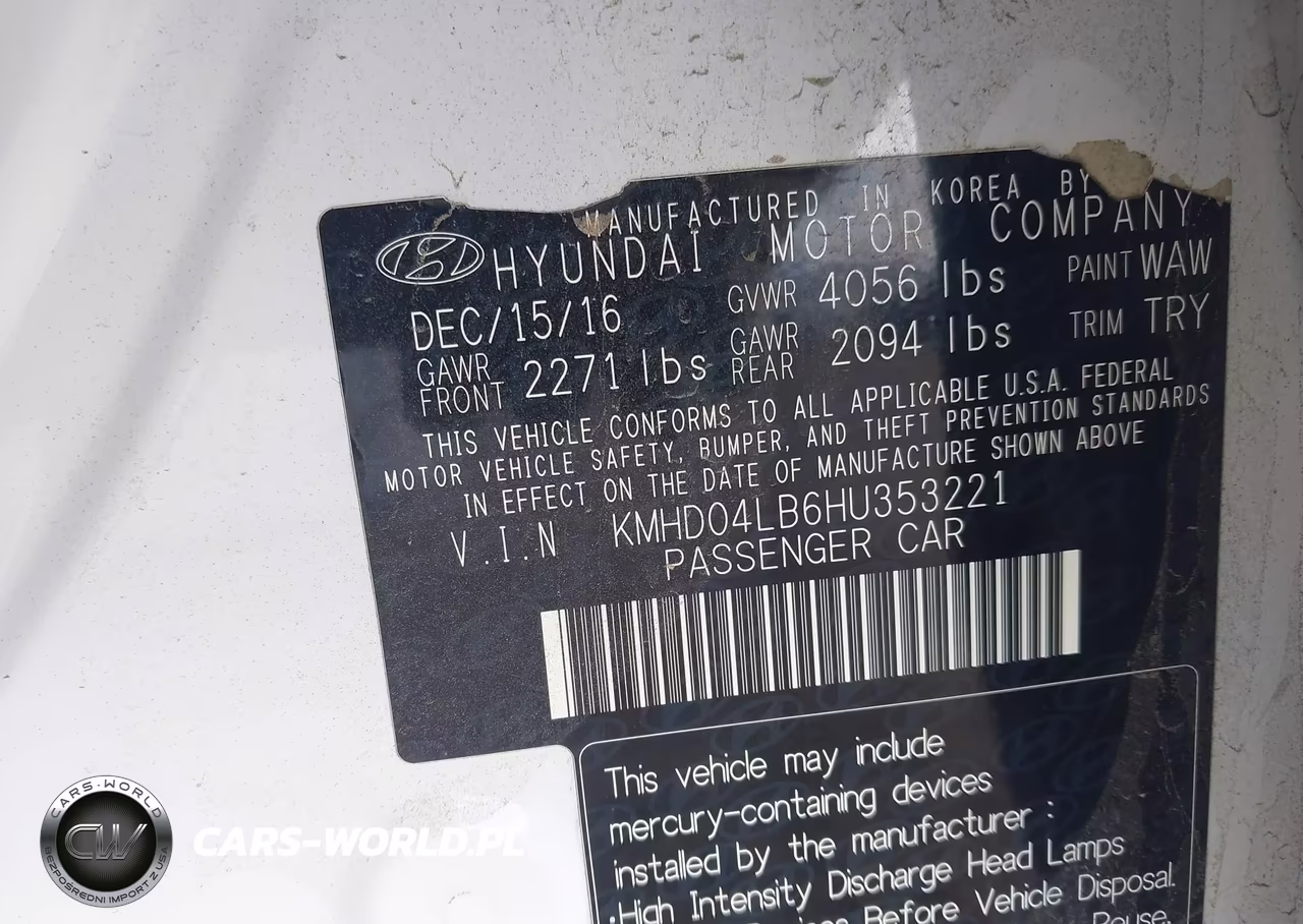 2017 Hyundai Elantra Sport VIN:KMHD04LB6HU353221 - 9
