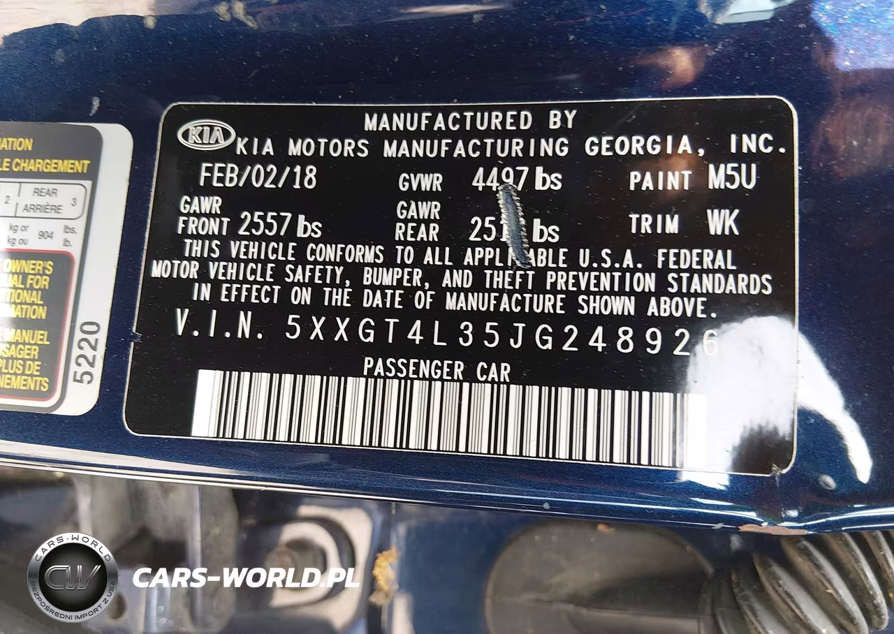 2018 Kia Optima S VIN:5XXGT4L35JG248926 - 9