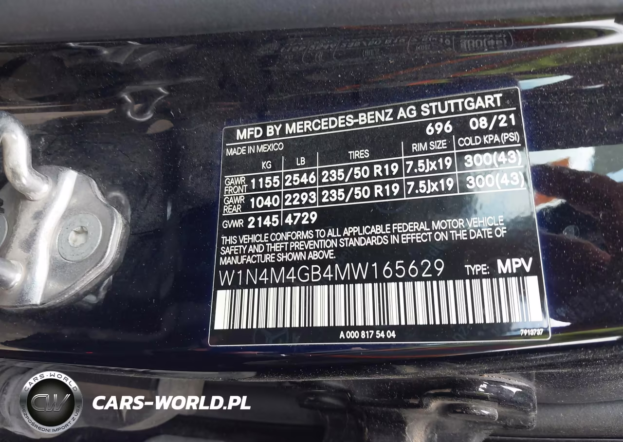 2021 Mercedes-Benz Glb 250 VIN:W1N4M4GB4MW165629 - 9