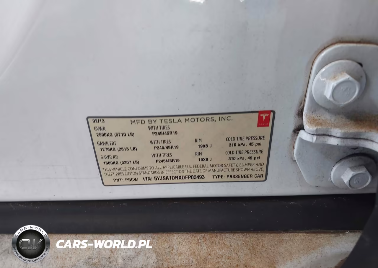 2013 Tesla Model S VIN:5YJSA1DNXDFP05493 - 9