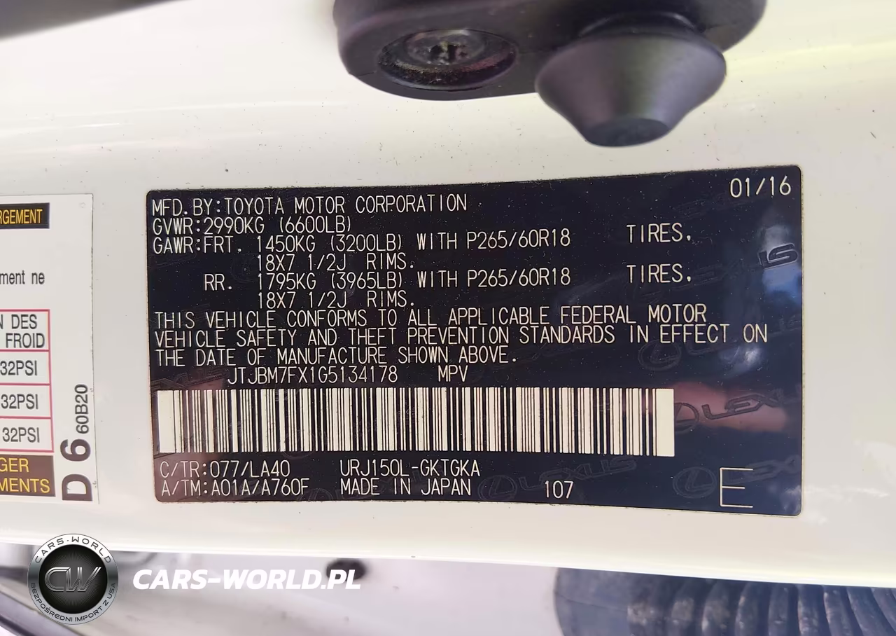 2016 Lexus Gx 460 VIN:JTJBM7FX1G5134178 - 9