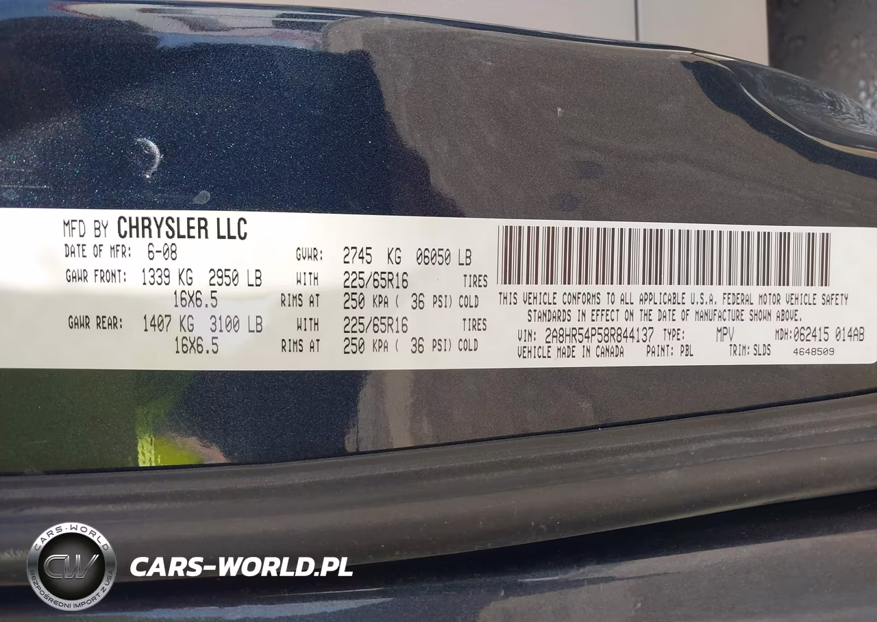 2008 Chrysler Town & Country Touring VIN:2A8HR54P58R844137 - 9