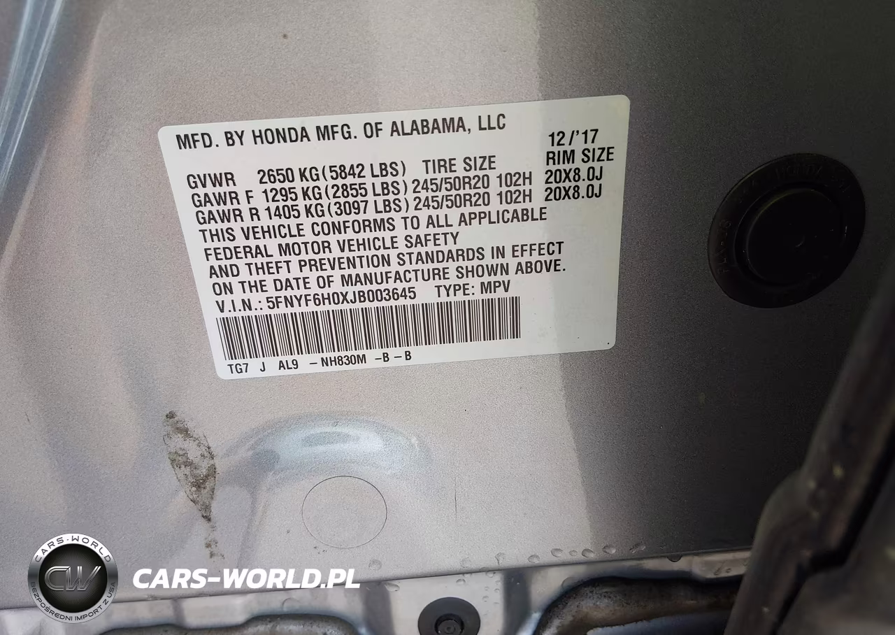 2018 Honda Pilot Elite VIN:5FNYF6H0XJB003645 - 9