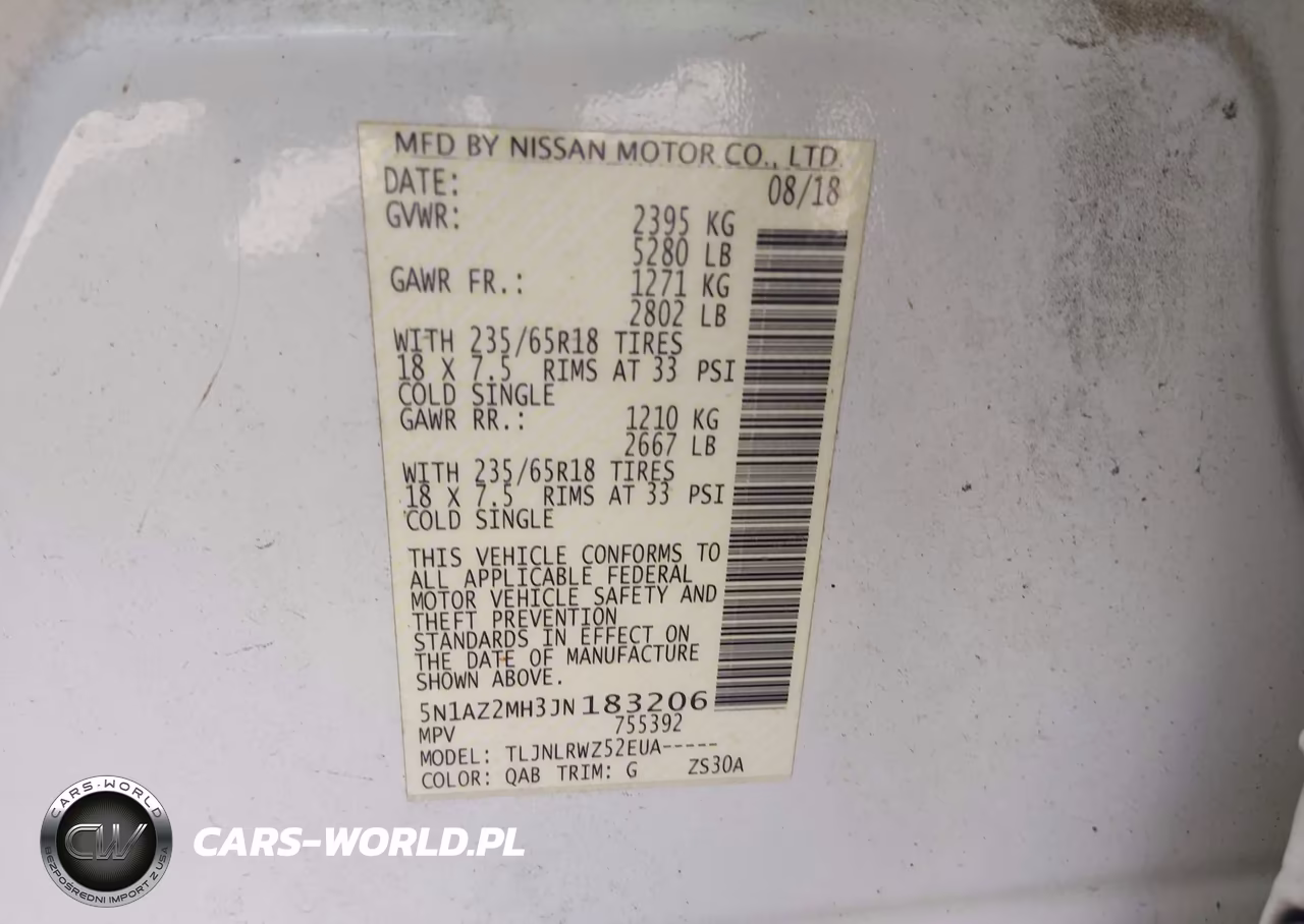 2018 Nissan Murano Sl VIN:5N1AZ2MH3JN183206 - 9