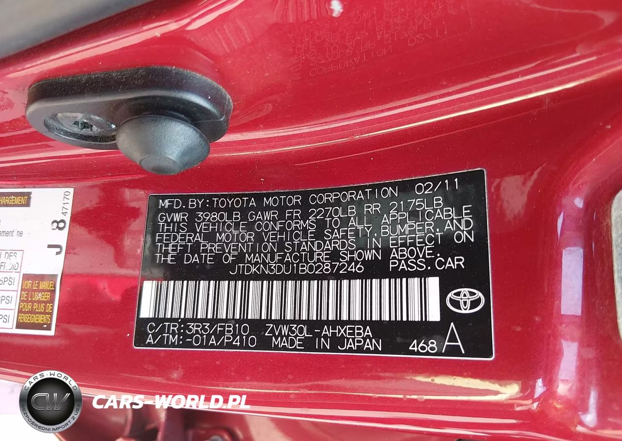 2011 Toyota Prius Three VIN:JTDKN3DU1B0287246 - 9